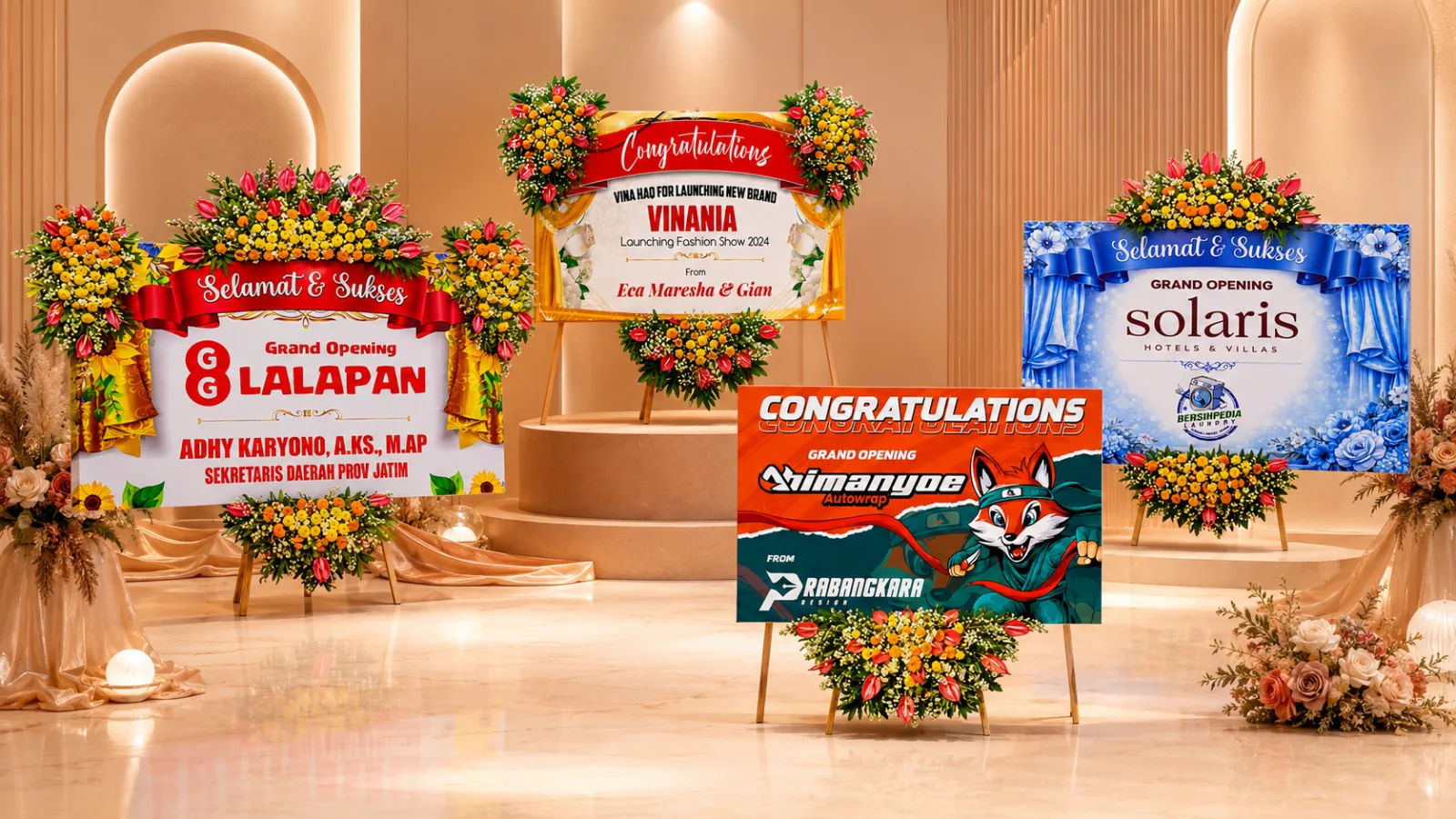 Papan Bunga Grand Opening Malang