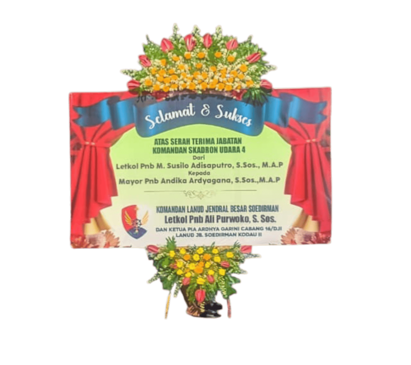 Papan bunga ucapan wedding Malang MFG-010