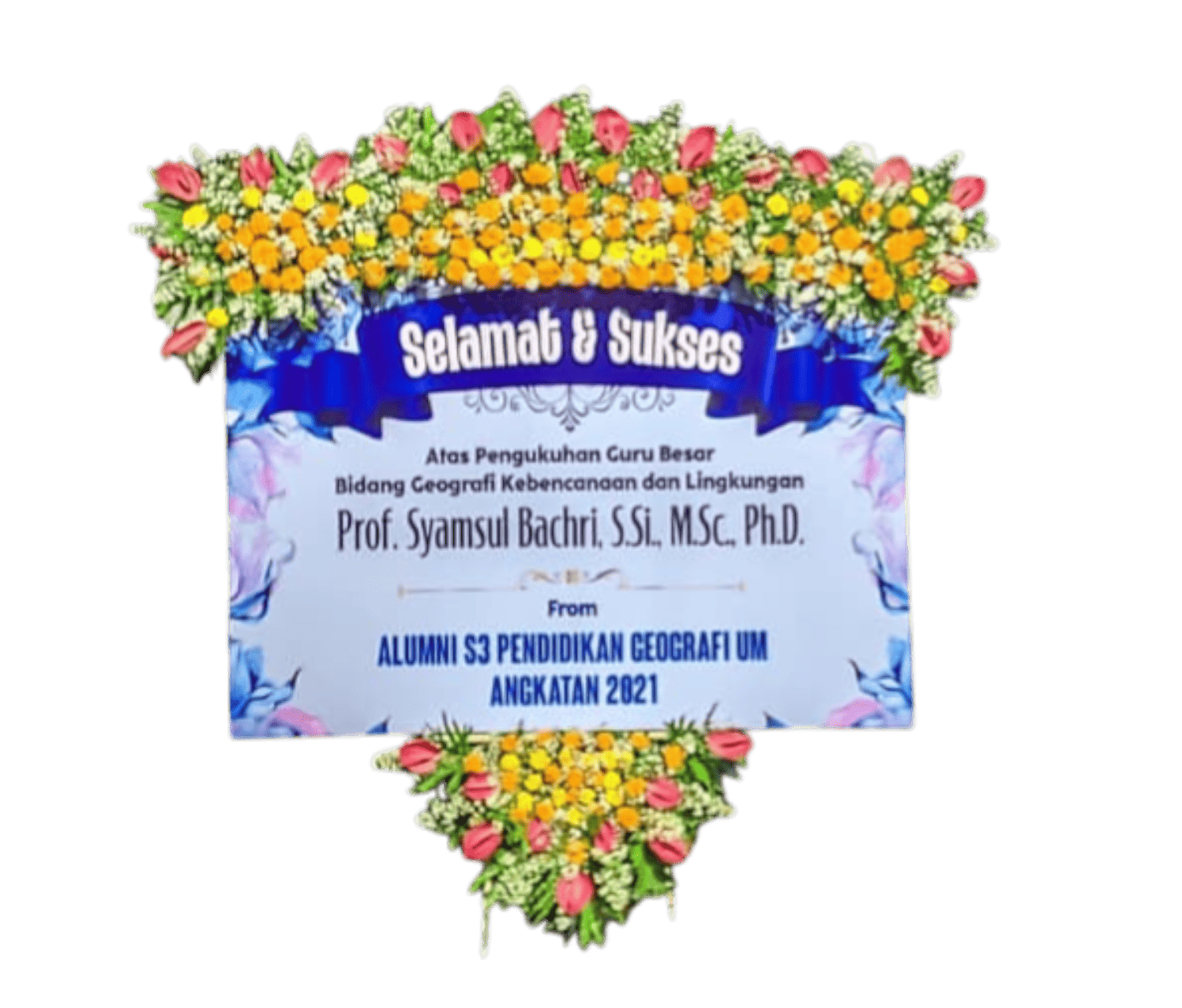 Karangan bunga selamat wisuda Malang MFG-012