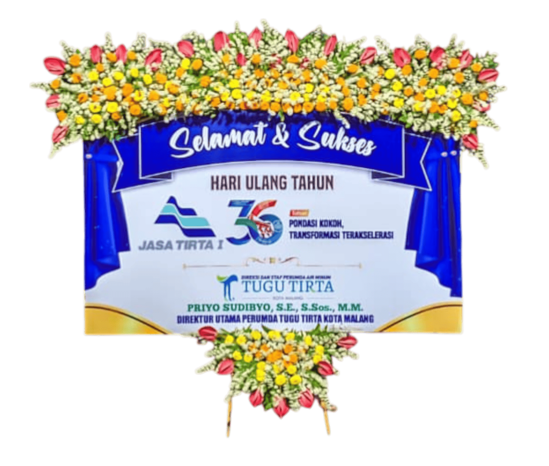 Papan bunga belasungkawa Batu Malang MFG-023