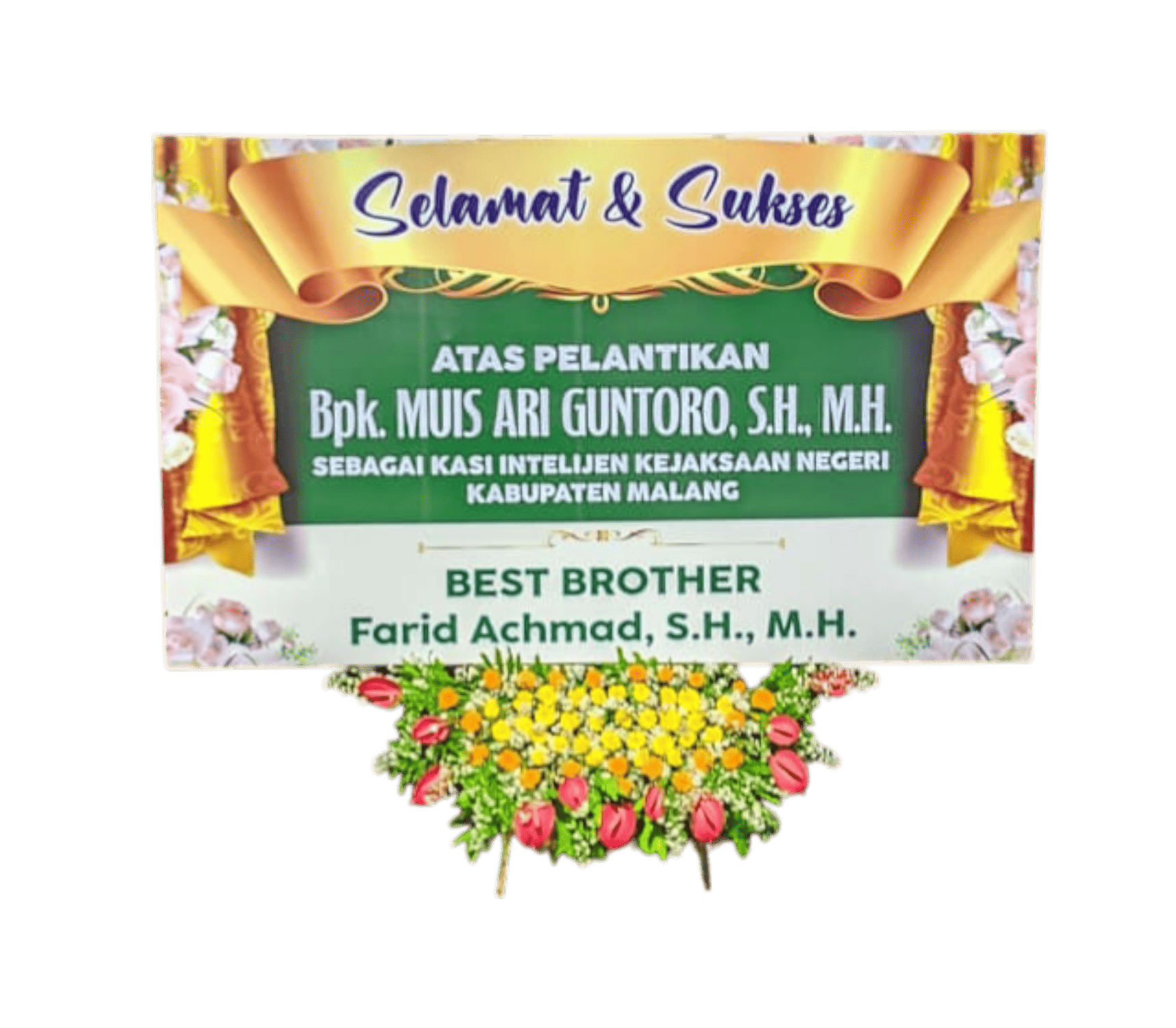 Standing flower pernikahan Malang MFG-029