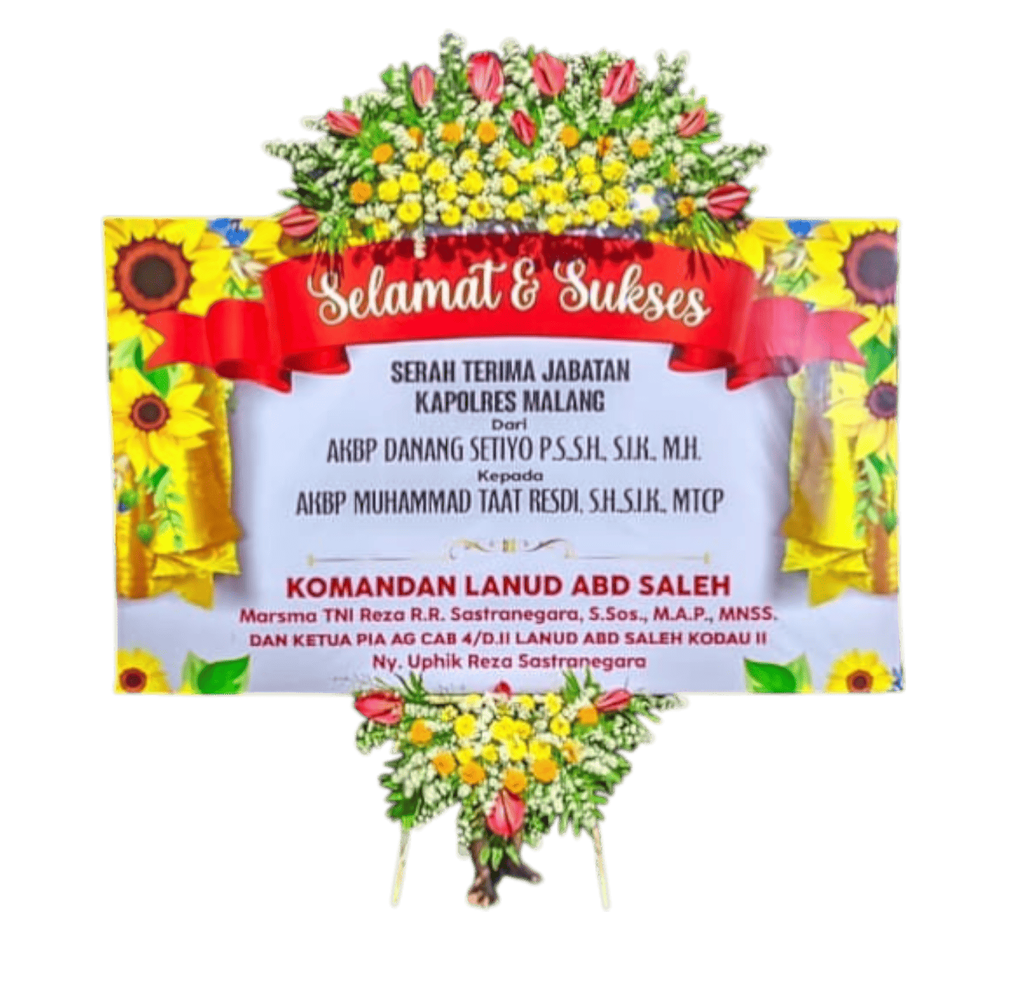 Karangan bunga selamat sukses Malang MFG-008